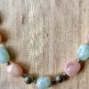 Beryl Tumbles and Pink Quartz Necklace - Image 3