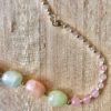 Beryl Tumbles and Pink Quartz Necklace - Image 4