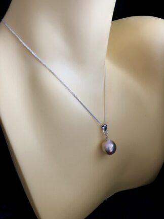 Image for metallic freshwater pearl pendant 1