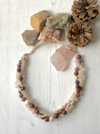 Image for Twisted gemstone necklace 1