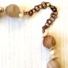 Druzy Agate and Freshwater Pearl Memory Wire Necklace - Image 3