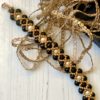 Black Spinel, Shell Pearl and Seed Bead Bracelet