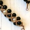 Black Spinel, Shell Pearl and Seed Bead Bracelet - Image 3