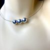 Silver Bead Memory Wire Necklace