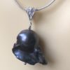 Freshwater Metallic Baroque Pearl Pendant and Chain - Image 2