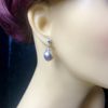 Metallic Pearl Earrings - Silver Studs