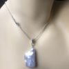 Freshwater Keshi Pearl Pendant and Silver Chain - Image 3