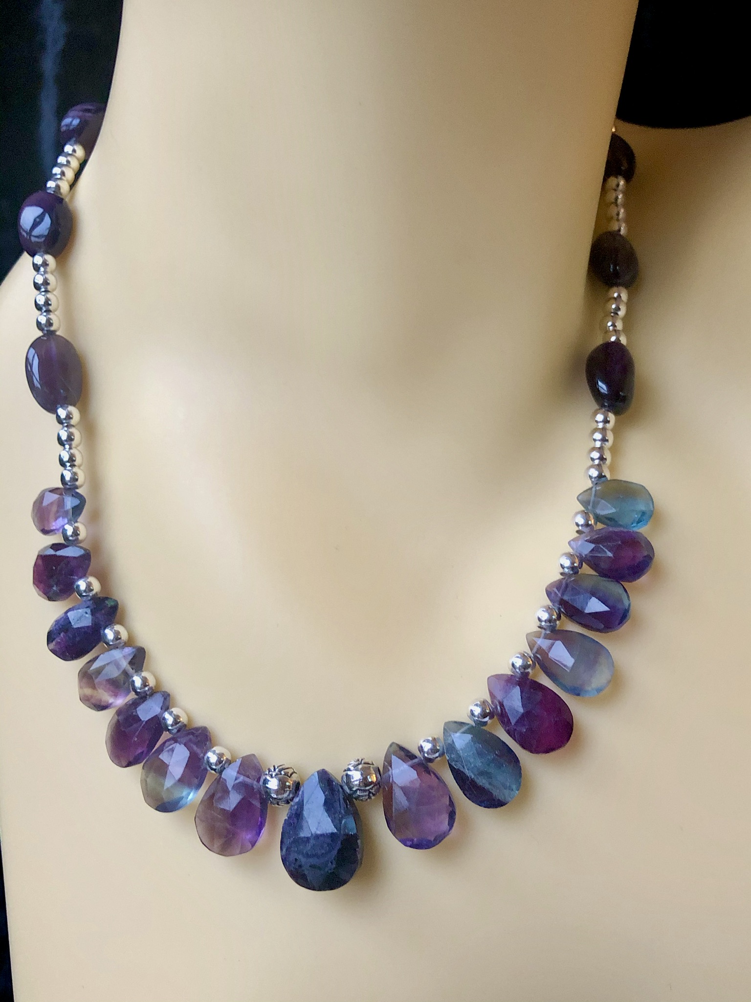 Fluorite Drops Necklace - Jewels and Hats