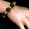 Black and Gold Stretchy Bracelet - Image 3