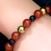 Carnelian, Black Spinel and Haematite Stretchy Bracelet - Image 4