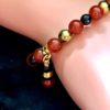 Carnelian, Black Spinel and Haematite Stretchy Bracelet - Image 2