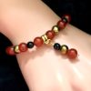 Carnelian, Black Spinel and Haematite Stretchy Bracelet - Image 3
