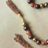Image for Carnelian obsidian and haematite necklace 3