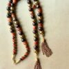 Image for Carnelian obsidian and haematite necklace 4