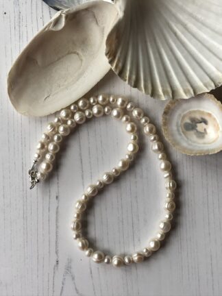 Image for Creamy white pearl necklace 1