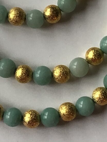 Image for Green quartz and gold bead necklace 4
