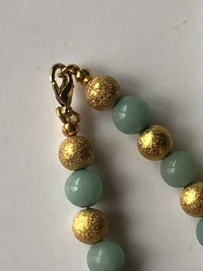 Image for Green quartz and gold bead necklace 5