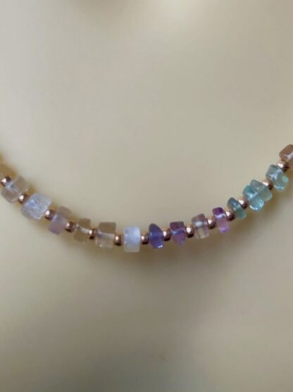 Image for Multi colour amethyst wheels necklace 2