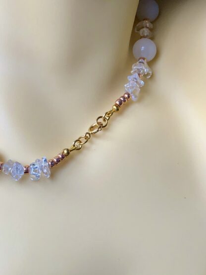 Image for Rainbow coated quartz and druzy necklace 5