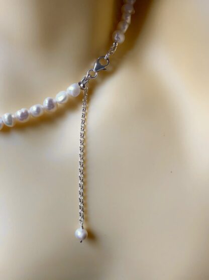 Image for Silver accent pearl necklace 3