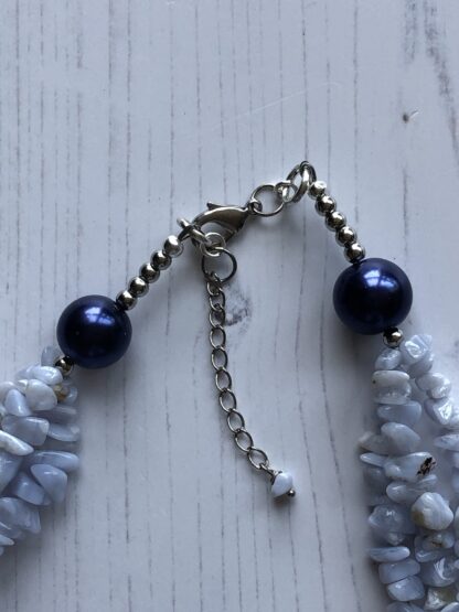 Image for Angelite and shell pearl necklace 5