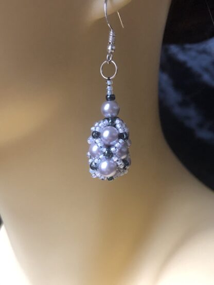Image for Kiss Kross pale grey and blue earrings 3