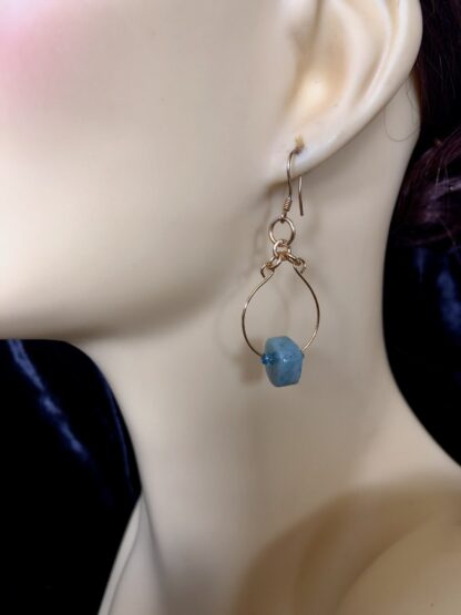 Image for amazonite silver tone earrings 2