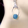 Image for amazonite silver tone hoop earring 3