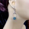 Image for amazonite silver tone hoop earring 4