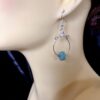 Image for amazonite silver tone hoop earrings 1