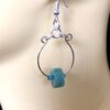 Image for amazonite silver tone hoop earrings 2
