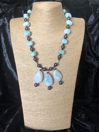 Image for aquamarine and amazonite necklace