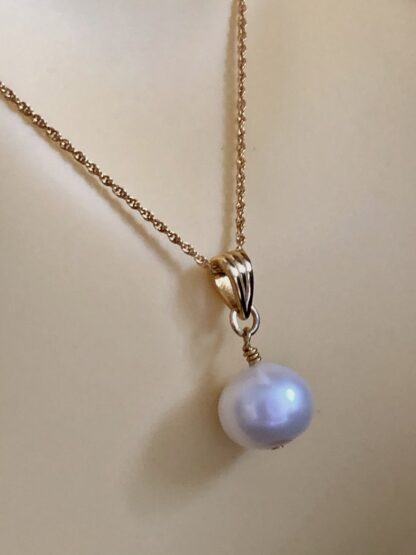 Image for bell end freshwater pearl end pendant 2