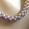 Image for Kiss Kross Cream Shell and Gold Necklace 4