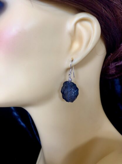Image for midnight blue quartz earrings 1