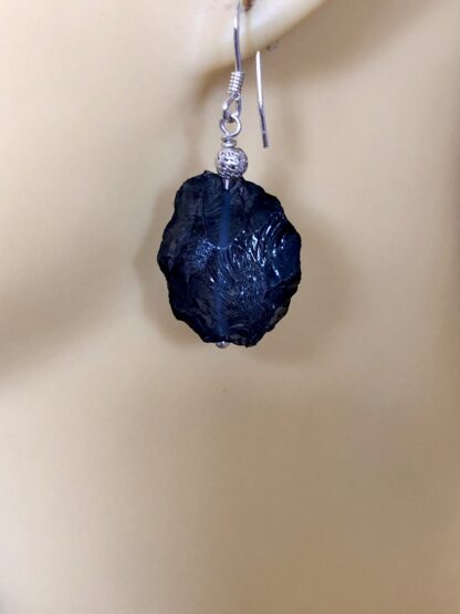 Image for midnight blue quartz earrings 2