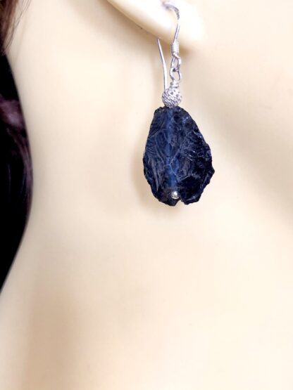 Image for midnight blue quartz earrings 4