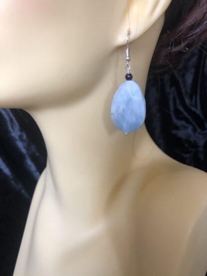 Image for milky aquamarine earrings 2