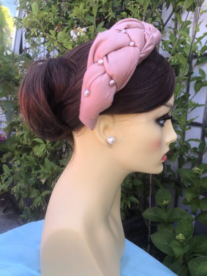 Image for silk and pearl plaited headband 6