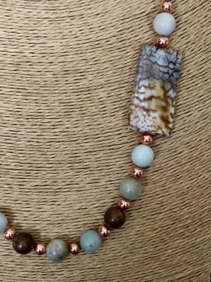 Image for Cappuccino agate necklace 6