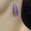 Image for Faceted amethyst drop and silver earrings 1
