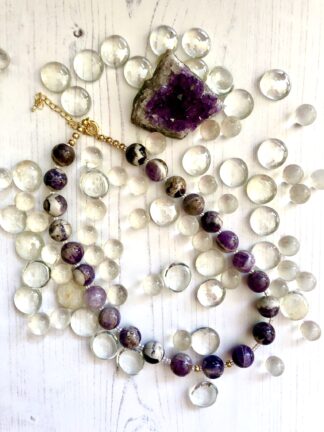 Image for Marble amethyst necklace 4