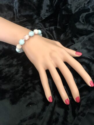 Image for Baby pink and blue beryl bracelet 1