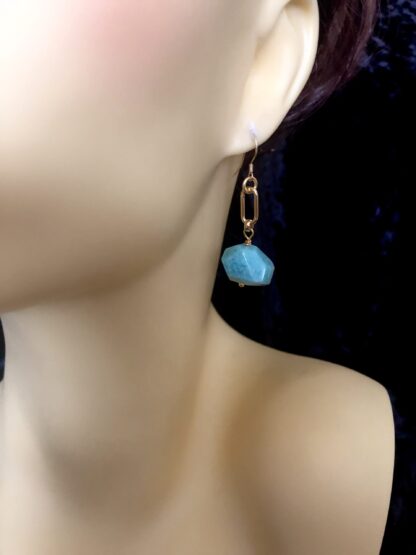 Image for Amazonite Paperclip Earrings 4
