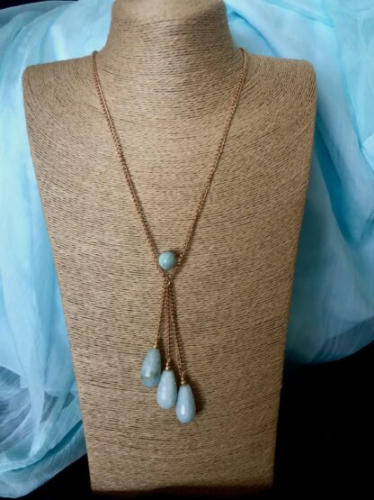 Image for Amazonite Pear Drop Necklace 1