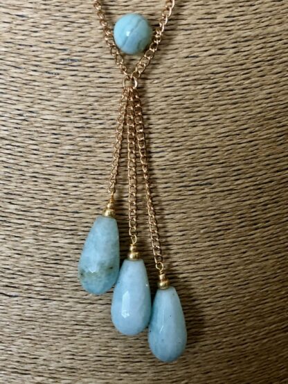 Image for Amazonite Pear Drop Necklace 3
