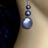 Image for Peacock Pearl Coin Earrings 2