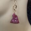 Image for Pink Geode Chain Link Earrings 1