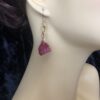 Image for Pink Geode Chain Link Earrings 2