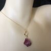 Image for Pink Geode Chain Link Pendant 1